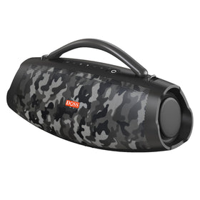 DOSS Extreme Boom Pro D200 camouflage black front view for bold outdoor sound