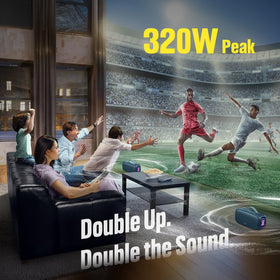 DOSS Extreme Boom Pro D300 20 hours playtime—long-lasting outdoor listening.