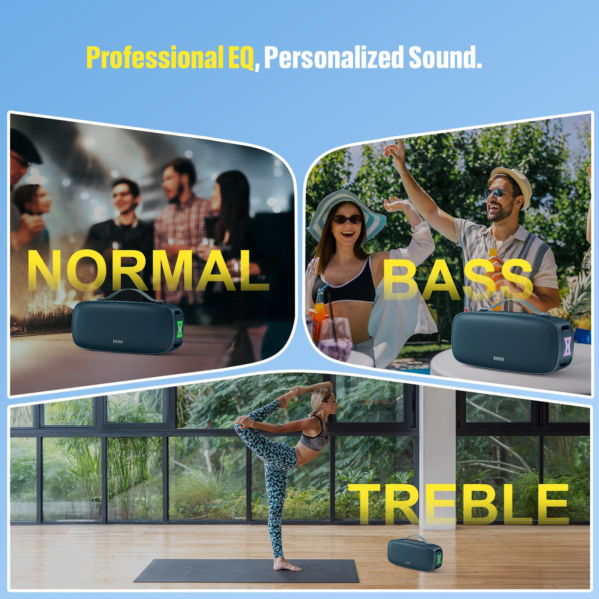 DOSS Extreme Boom Pro D300 LED light panel—beat-driven visuals for parties.