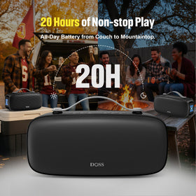 DOSS Extreme Boom Pro D300 Pro EQ modes—adjust sound for environments.