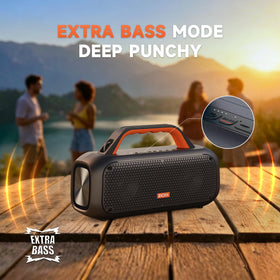 DOSS Extreme Boom bass button emphasizes deep bass on demand.