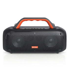 DOSS Extreme Boom front view showing 60W power for outdoor listening.