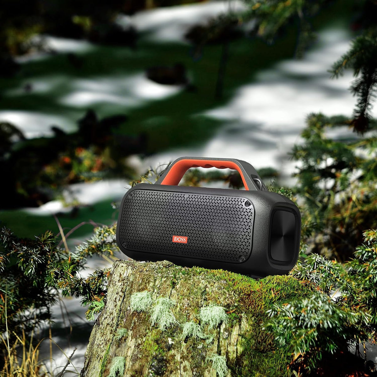 DOSS Extreme Boom side view highlighting rugged build for outdoor days.