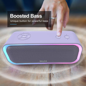 DOSS SoundBox Pro bass button for enhanced punch on the go