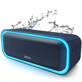 DOSS SoundBox Pro front view showing speaker grille and 20W power benefit