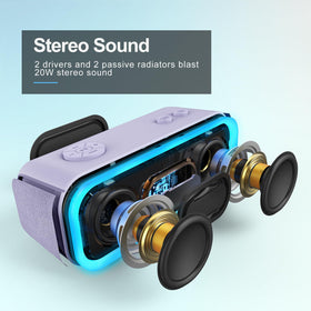 DOSS SoundBox Pro side angle showing compact size and IPX6 rugged design