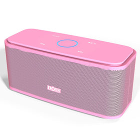 DOSS SoundBox Touch front view showing speaker grille and compact benefits