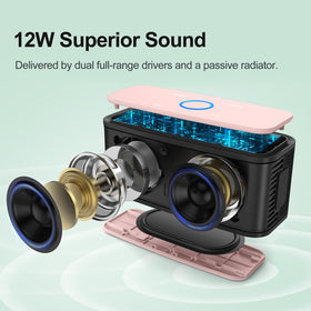 DOSS SoundBox Touch top touch controls close-up for effortless playback and volume adjustments