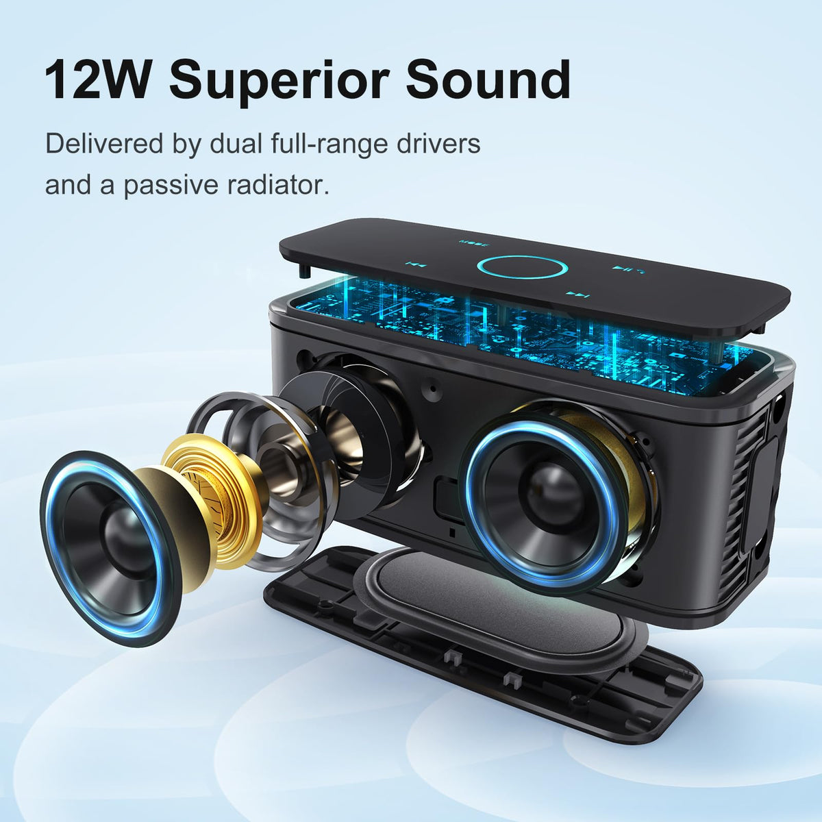 DOSS SoundBox Touch top capacitive touch controls for easy operation