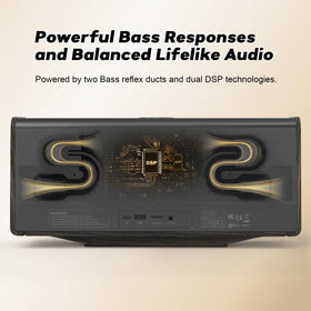 DOSS SoundBox Ultra dual-driver detail for balanced mids and highs