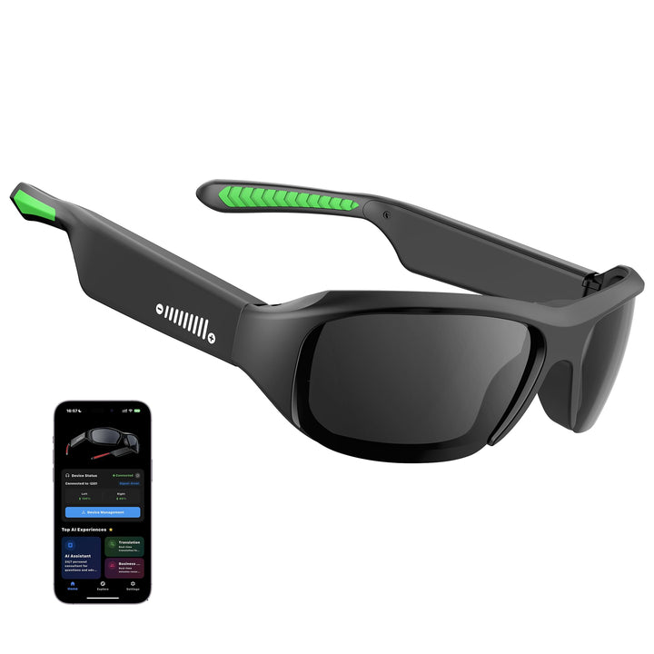 DOSUKE front view showing frame and lenses with clear protection benefit
