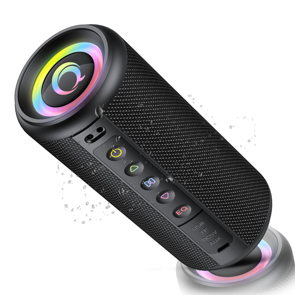 dotn M17 front view showing speaker drivers and branding, clear sound projection