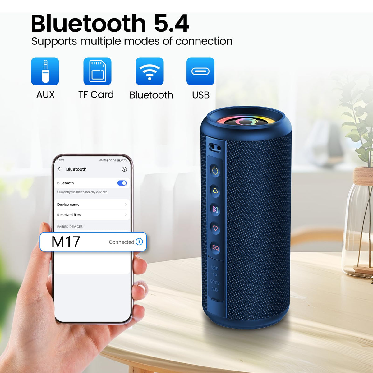 Dotn M17 IP7 waterproof design for poolside and beach days