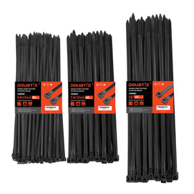 DoubTie heavy‑duty zip ties 4.8x12in in 85-pack for outdoor cable management.