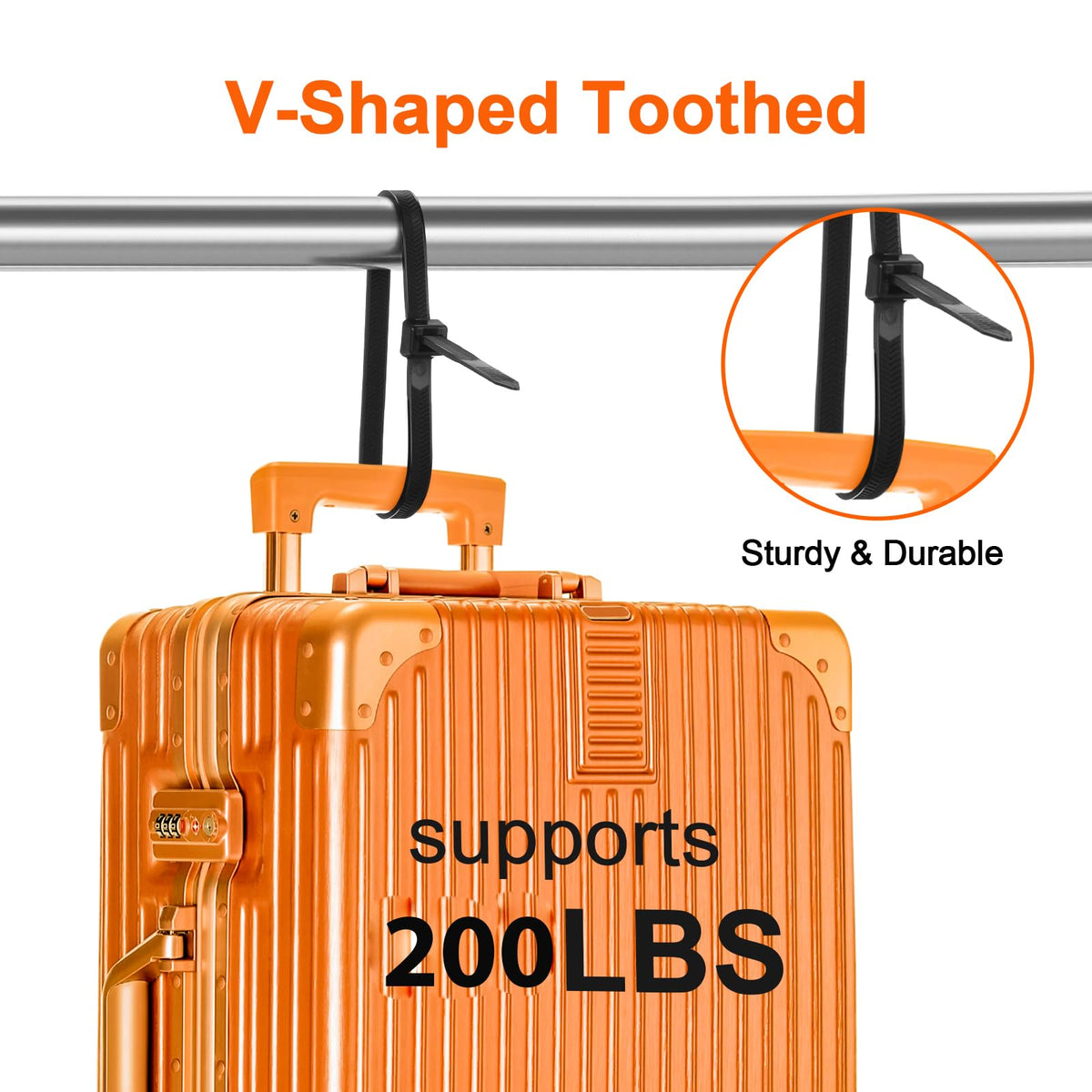 DoubTie Nylon66 material with UV and weather resistance for outdoor use.