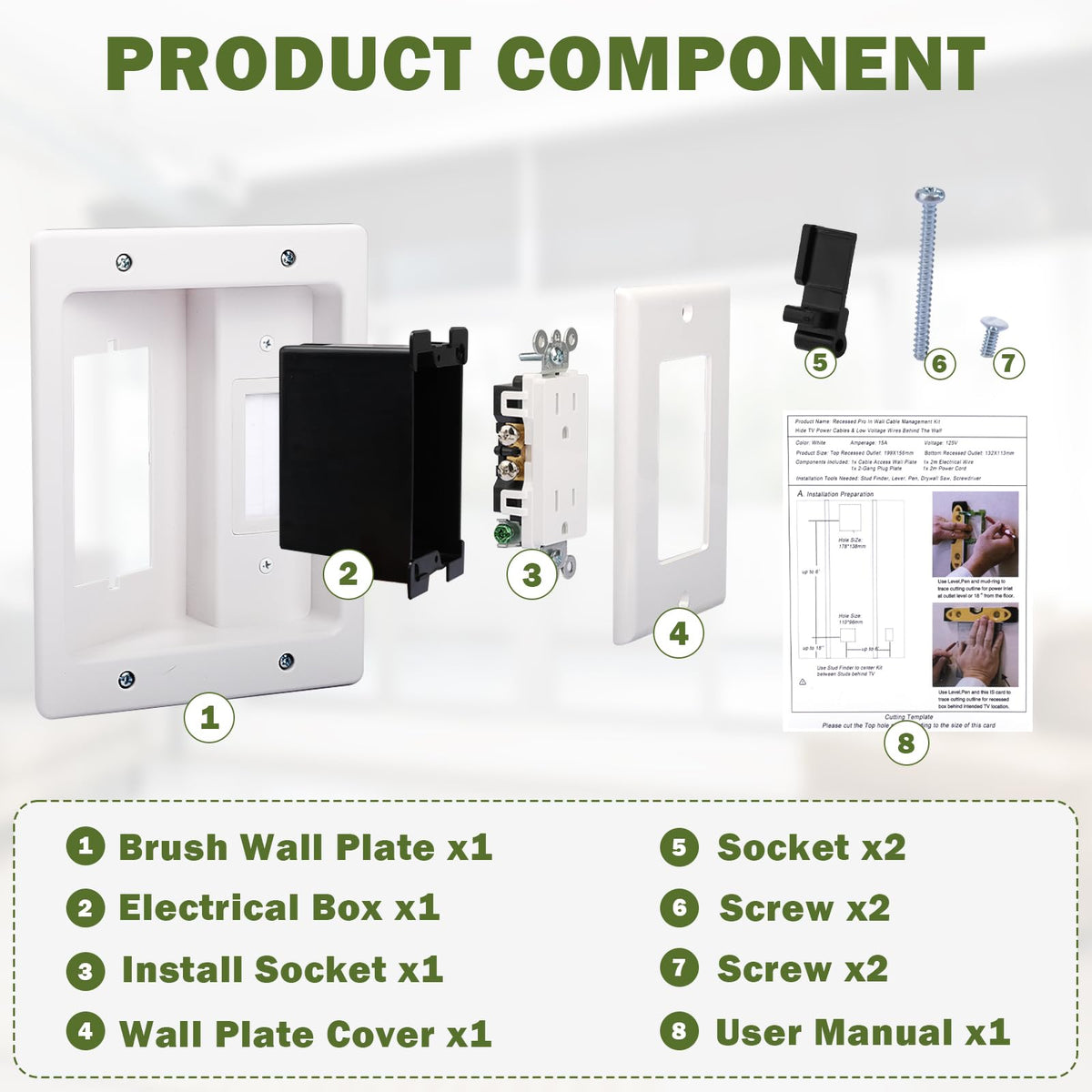 doufuhua installed behind TV with hidden wires for tidy appearance benefit