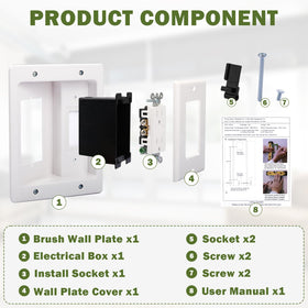 doufuhua installed behind TV with hidden wires for tidy appearance benefit