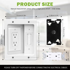 doufuhua recessed electrical box interior storing plugs neatly benefit