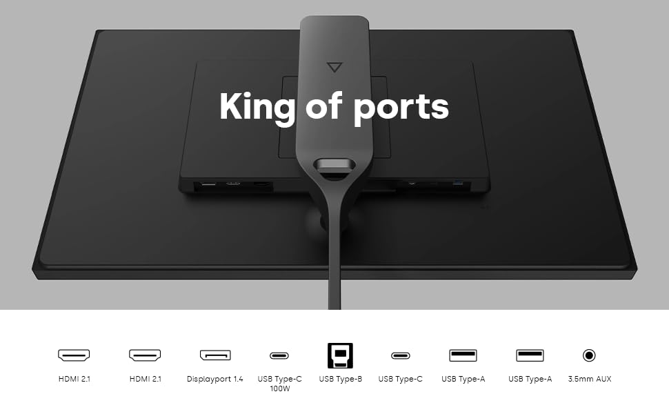 DOUGH Spectrum One 27-Inch multiple video ports for versatile connections