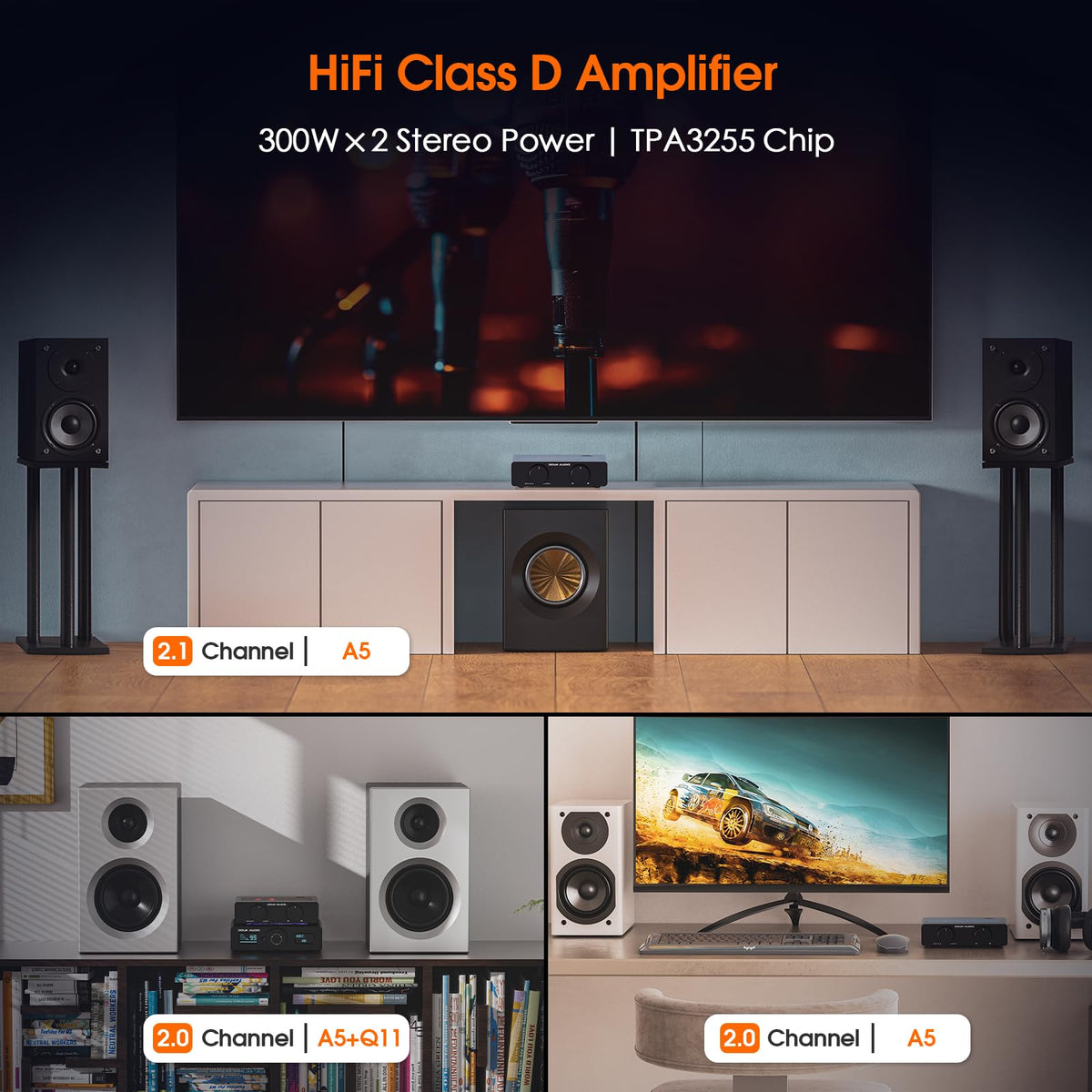 Douk Audio A5 tempered glass top revealing internal layout and quick access benefits