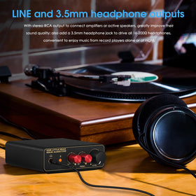 Douk Audio aluminum chassis detail shielding for reduced interference and cleaner sound