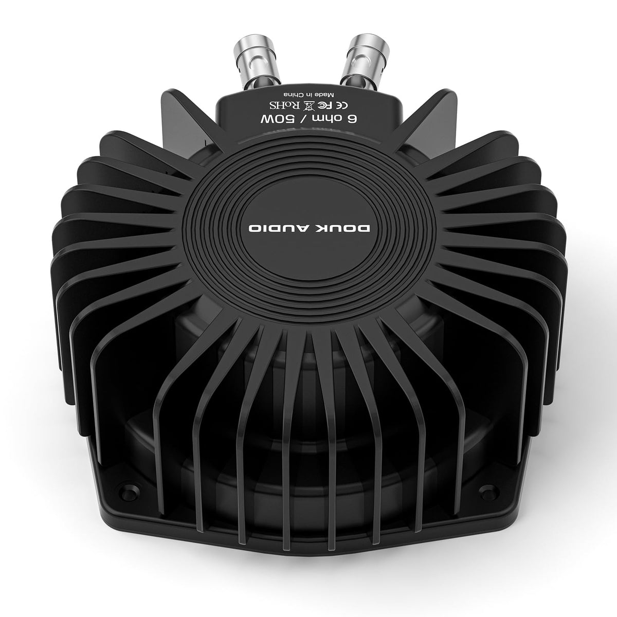 Douk Audio BS-1 in a racing sim cockpit providing road-surface vibrations for immersive driving
