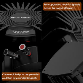 Douk Audio BS-1 size comparison next to tape showing compact design for easy placement
