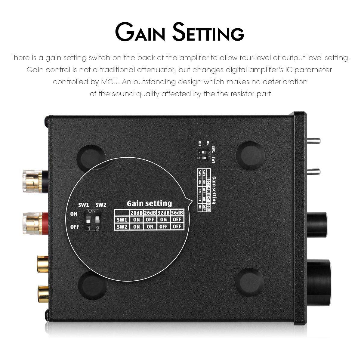 Douk Audio G2 close-up of control knobs highlighting gain and cutoff for precise tuning