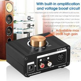 Douk Audio L1 internal op amp socket with NE5532P highlighted for upgrade flexibility