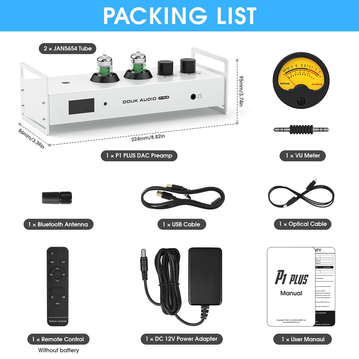 Douk Audio P1 Plus compact footprint fits home HiFi setups