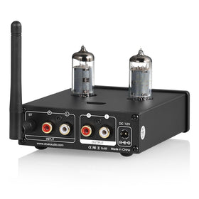 Douk Audio P6 MINI tube glowing warmly on top, adds vintage warmth