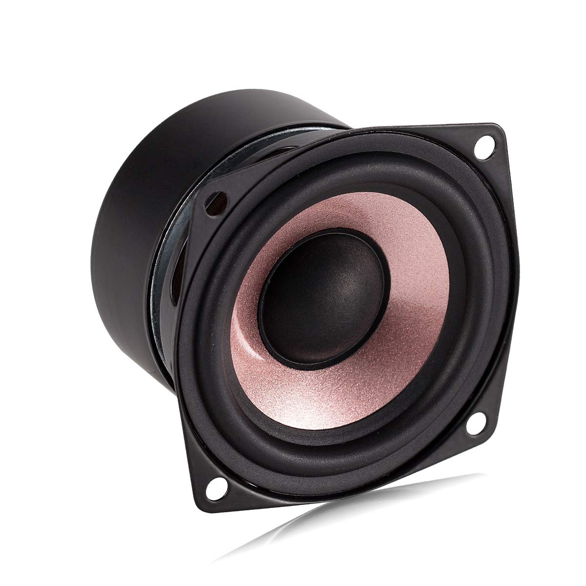 Douk Audio side profile showing 45mm depth, benefits space-saving installation