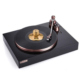 Douk Audio STB-01 stabilizer in use delivers tighter sound imaging on LPs