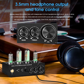 Phono MM/MC input lets you connect a turntable for vinyl playback.