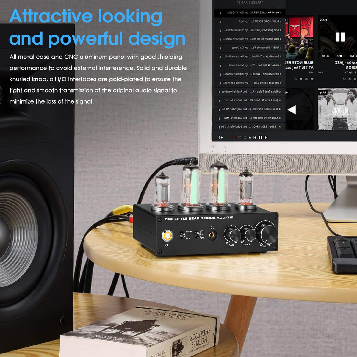 RCA inputs provide versatility for digital sources and other gear.