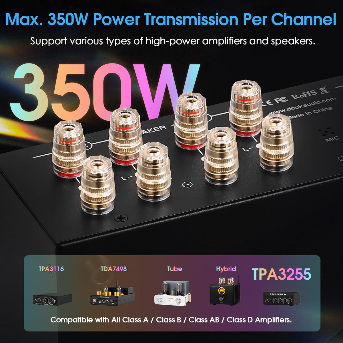 Douk Audio VU3 Pro 2in-2out switch enables quick comparisons.