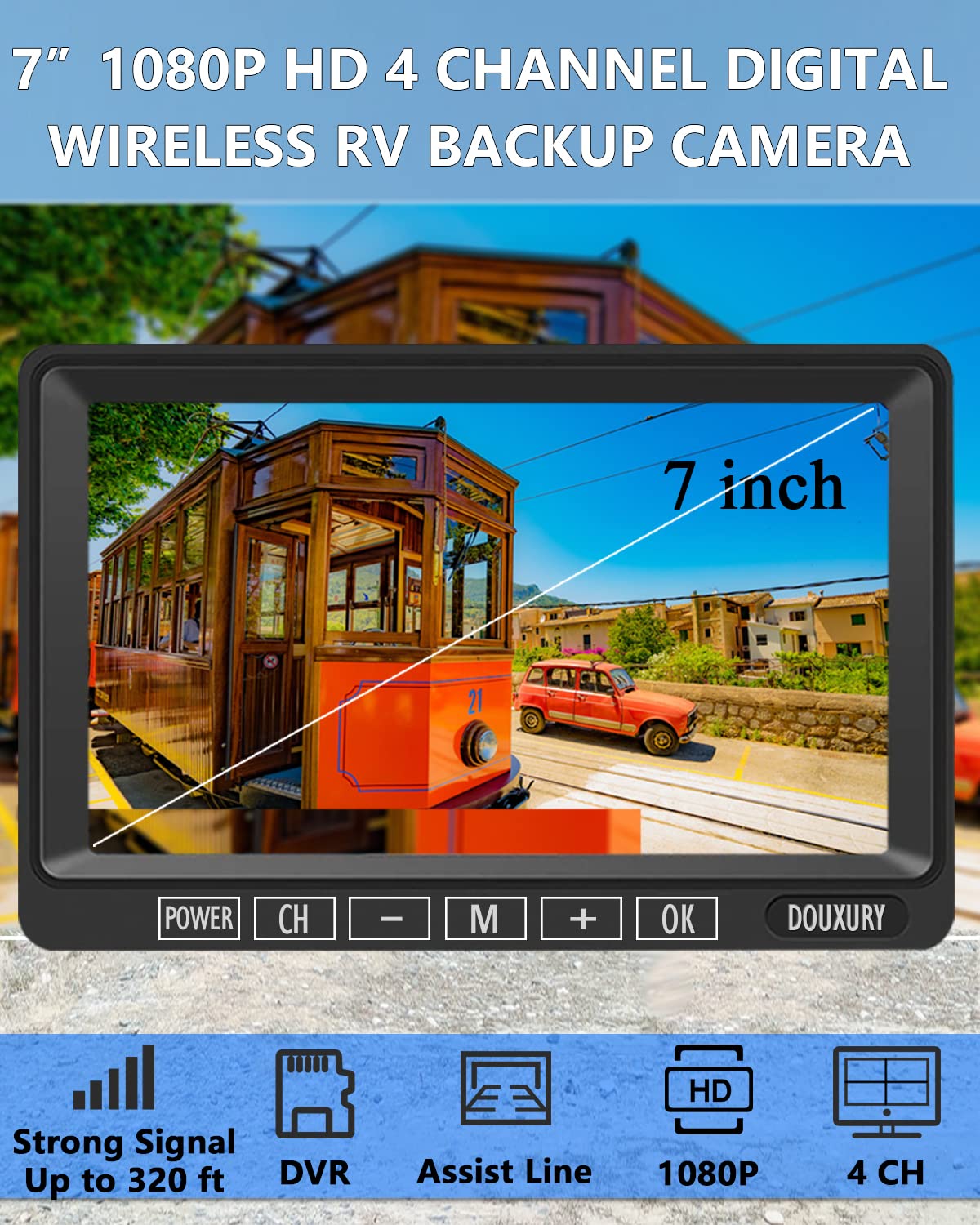 DOUXURY 4-channel monitor supports layouts for versatile RV setups