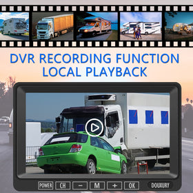 DOUXURY 7-inch display delivers crisp 1080p images for quick decisions.