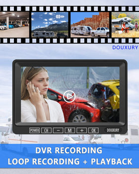DOUXURY FHD1080p backup camera rear angle improves hitching visibility for RVs