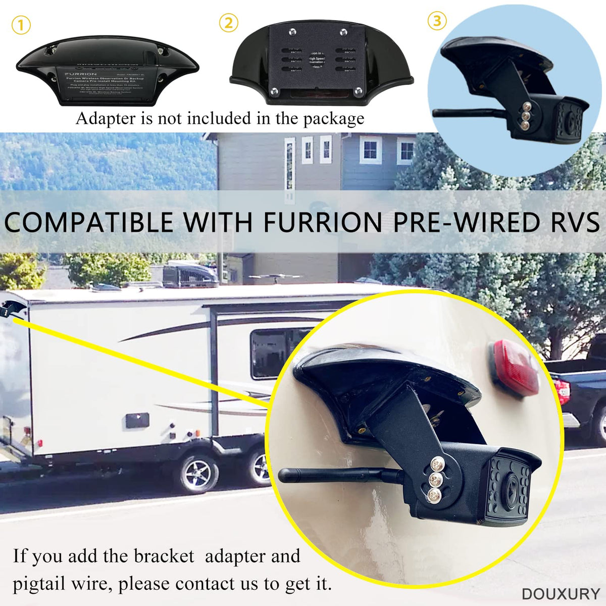 DOUXURY four-channel monitor configuration for flexible viewing layouts