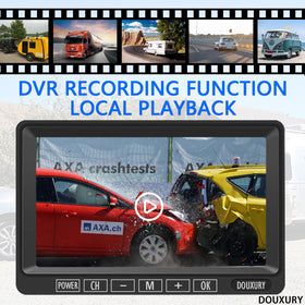 DOUXURY IP69 waterproof backup camera withstands rain and mud in rugged conditions