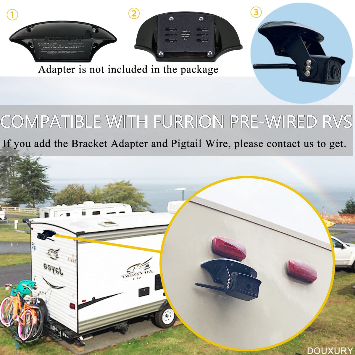 DOUXURY IP69 waterproof design withstands rain and dust during trips.
