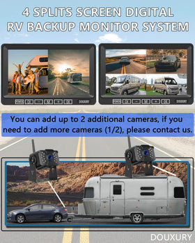 DOUXURY IP69K waterproof backup camera withstands rain and dust for rugged use
