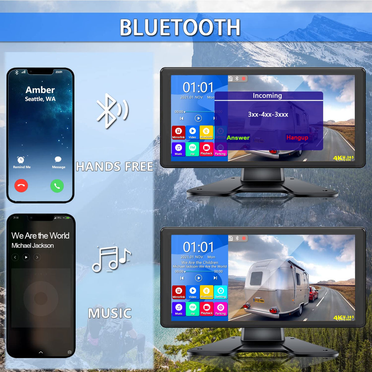 DOUXURY built-in DVR records loops for quick video review