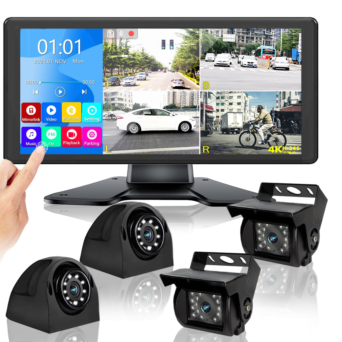 DOUXURY RV monitor displays 4K and 1080p feeds for safer driving