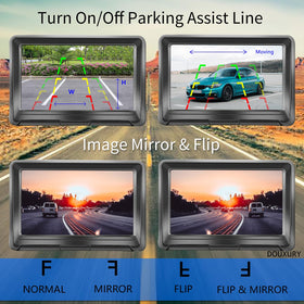 DOUXURY optional second camera reduces blind spots during travel