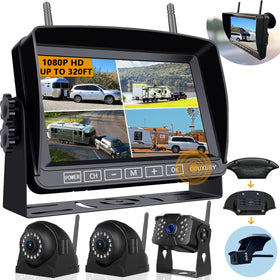 DOUXURY wireless backup camera rear view delivers wide 170° coverage for safer parking.