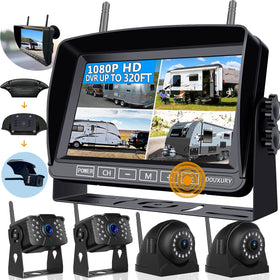DOUXURY wireless RV backup camera with wide view for safer trailer maneuvers