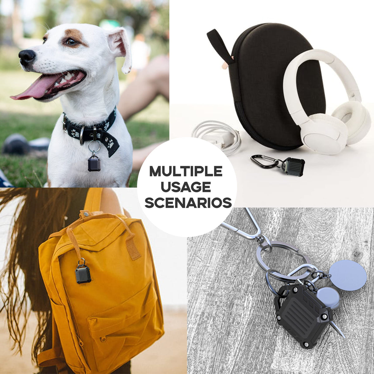 Dovick Airtag case preserves signal and sound while secured.