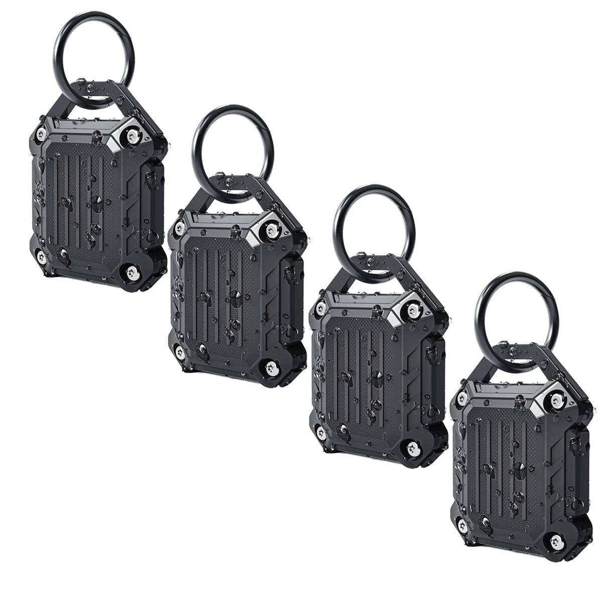 DOVICK waterproof Airtag case four-pack for water-safe protection.